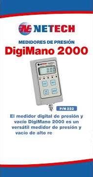 Medidores digitales de presión y vacío para uso médico e industrial