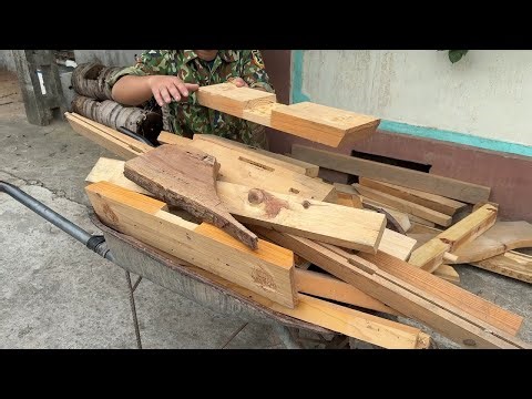 Perfect Recycling Of Wood: It's Magical To Be Able To Craft A Beautiful Work From This Pile Of Wood