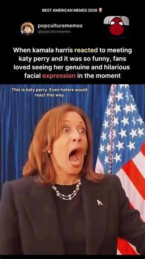 kamala harris has fans in stitches over hilarious reaction to meeting katy perry #kamalaharris