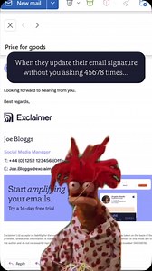 Just kidding! They used Exclaimer 浪 Still relying on employees to update their own email signatures? With Exclaimer, you don’t have to! Stay stress-free with centralized, automated, and always up-to-date signatures. #exclaimeremail #emailsignatures #email | Exclaimer | Facebook