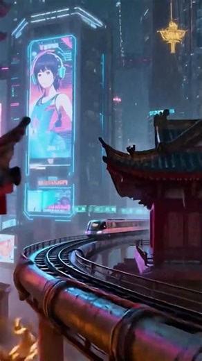 新视角看世界·AI Utopia：未来城的科幻史诗序章 #ambientmusic #cyberpunk2077 #robot #cyberafternoon #midjourney #music