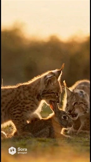 "Siberian Lynx Cubs Taking Their First Steps into the Art of Hunting" Deep in the cold northern forests, Siberian lynx cubs begin their first adventure into the world of hunting. With cautious steps and curious eyes, they learn to observe their prey and develop the instincts they need to survive in the wild. A rare glimpse into moments filled with curiosity, strength, and natural beauty. #SiberianLynx #LynxCubs #Wildlife #HuntingSkills #NaturePhotography #WildAnimals #Predators #NatureLovers #An