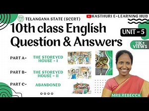 10th Class English unit - 5 question answer, vocabulary, grammar Texbook for TS