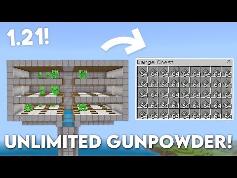 BEST 1.21 CREEPER GUNPOWDER Farm in Minecraft Bedrock! (Windows10/MCPE/NintendoSwitch/PS4/Xbox)