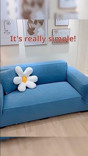 How to install stretch sofa cover? Fits all couch sizes(no slipping)#installation #sofacover #home