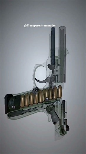Realistic Pistol 3D Animation | Internal Mechanism Explained