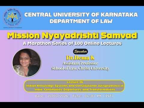 Lecture 26: Nyayadrishti Samvad