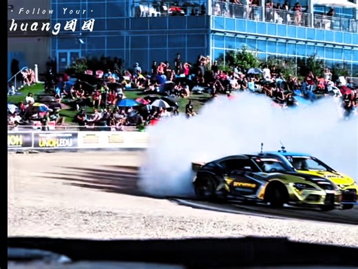 肾上腺素飙升！Formula DRIFT北美站名场面：肌肉车90度贴弯烧胎，双车追走近到能递烟 #FormulaDRIFT #漂移大神 #极限操作