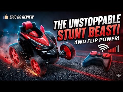 UNSTOPPABLE FLIP POWER! 🏎️💨 Red & Black Stunt RC Review