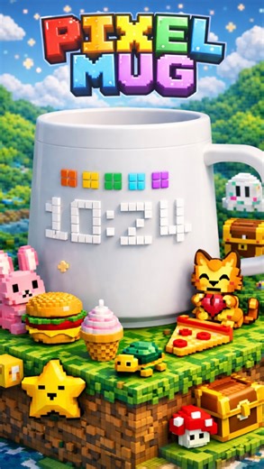 Jay ࿌ Gaming & Tech Content Creator on Instagram: "Meet PixelMug P1 the mug that turns your coffee into an experience. ☕🔥 This isn’t just a mug. It’s a smart desk companion that brings your coffee to life.☕️❤️👾 Create custom pixel art, animations, and messages, view real-time time, weather, and drink temperature, enjoy built-in mini games, and control everything with seamless hidden touch on premium ceramic. Clean. Smart. Eye-catching. Designed for people who love tech, gaming, and great coffe