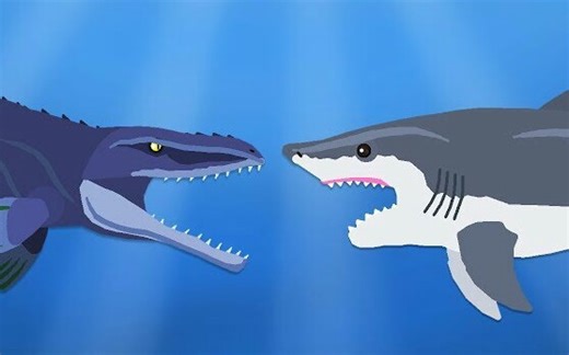 巨齿鲨vs沧龙，深海霸者终极对决