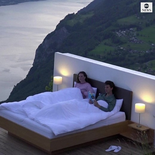 142K views · 1.6K reactions | ROOM WITH A VIEW: Artists create 'zero real-estate' outdoor hotel room that is light on modern conveniences, but offers spectacular views. https://abcn.ws/2zPr6pI | ABC News | Facebook