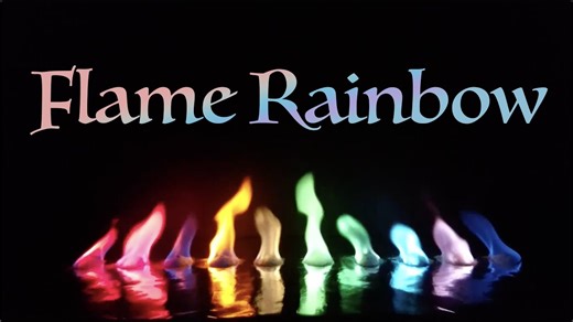 Flame rainbow chemistry demo.
