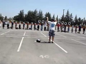 DCI Blue Devils Hornline Warms Up With Space Chords