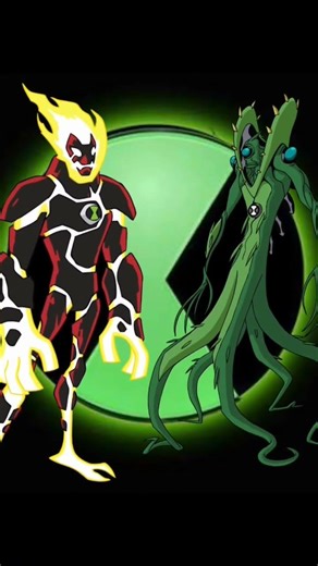 Ben 10 Alien fusion heatblast and wildvine