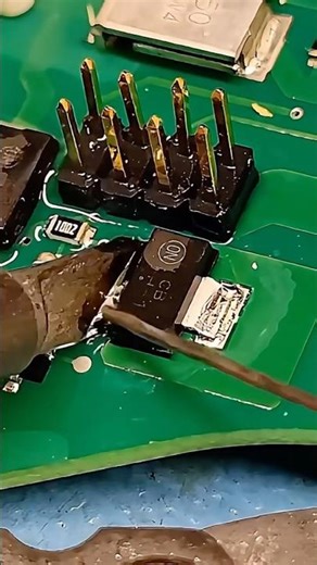 Two Slim Soldering Iron Tips And Added Solder After Some Flux To Desolder This #solderingiron