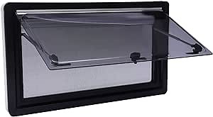 RV Window Camper Windows Replacement 35'’x20'' RV Exit Window Camper Trailer External Push Top Window,RV Hinged Window,MG16RW Model