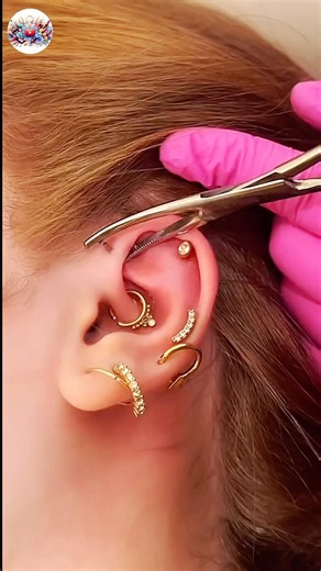 Forward Helix Piercing|Elegant Earrings#top5#goldprice#goldrate#earpiercing#usa#earring#jewelr#viral