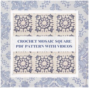 Crochet Mosaic Granny Square Pattern With Video Tutorial (PDF Pattern) - Etsy
