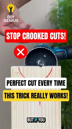 No More Crooked Cuts! Try This Easy Woodworking Hack #woodworking #diy #lifehacks #shorts