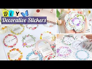How to make Decorative Stickers for Journal - DIY Journal Stickers - Journal Supplies
