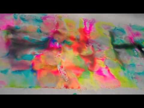 Dyeing fabric with Sharpies and alcohol filmed at the Houston Quilt Market 2010