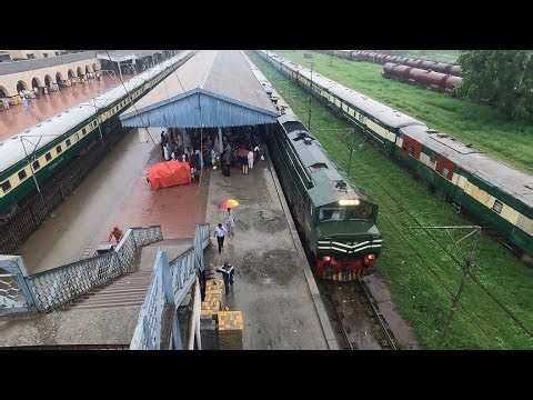 Live view from Locomotive Cab train journey from Train driver cab front view