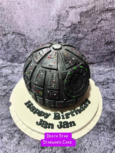 The making of death star cake #starwarscake #deathstarcake