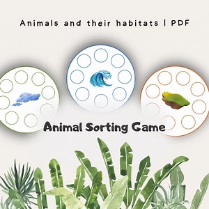 Printable Animal Sorting Game PDF, Learn About Animal Habitats, Montessori Game for Kids, Sorting Animals Game, Preschool Activity, Digital - Etsy Australia