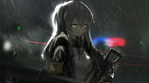UMP 45 In The Rain Girls' Frontline Live Wallpaper - MoeWalls