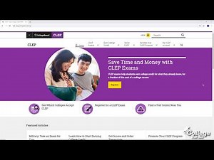 Registering for a CLEP Exam