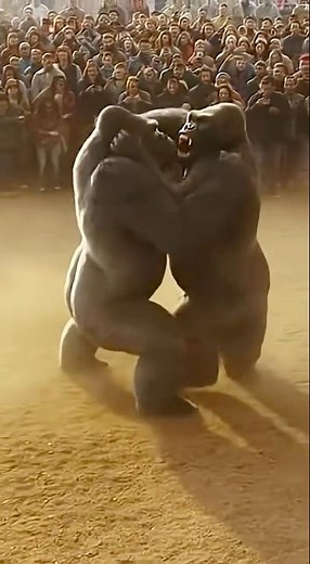 Gorillas Fight While Crowd Goes WILD