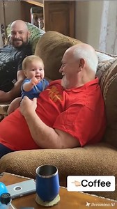 917K views · 10K reactions | That look when you know you’re grandpa’s partner in crime. ☕ #grandpalove #familylaughs #babymoments #fblifestyle | Grace Years | Facebook