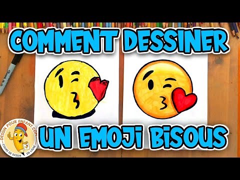 Comment dessiner un EMOJI BISOUS | Dessin Pour Enfant