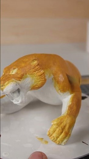 How to make a Tiger | Diorama | Polymer Clay | Epoxy resin #diytiger # sculptingtiger