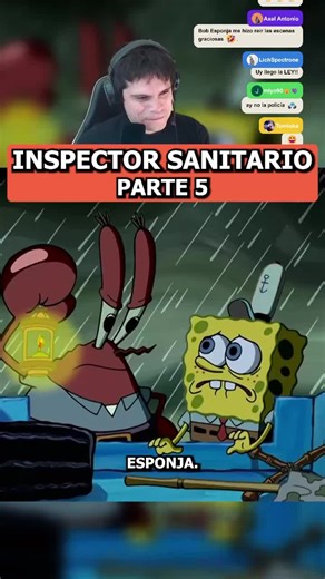 Necesito que estés tranquilo y no pierdas la calma, Bob, jaja. 😅🧽 #Parte5 #InspectorSanitario #BobEsponja #CrustaceoCascarudo #HumorAnimado #SeriesAnimadas