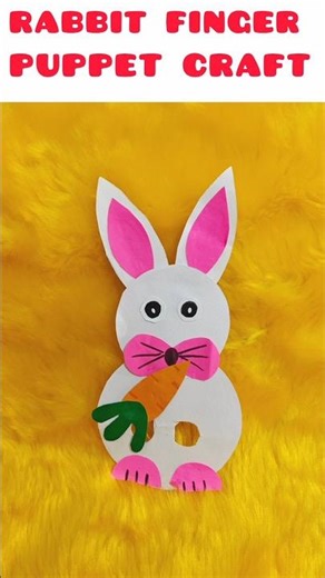 DIY Rabbit Finger Puppet for Kids பேப்பர் முயல் விரல் பொம்மை செய்வது எப்படி?#homemadepapercraft#diy