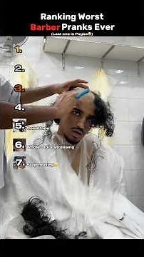 Most HILIARIOUS Barber Pranks Ranked😂#shorts #comedy #barberprank