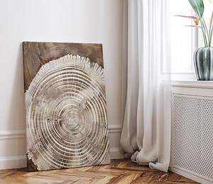 Tree Ring Art Print: Vintage Wood Slice, Scandinavian Decor - Etsy