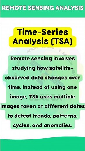 Time Series Analysis #remotesensing