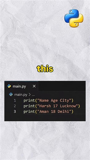 Stop Printing Tables Like this in Python Instead Use This | Python | Coding|