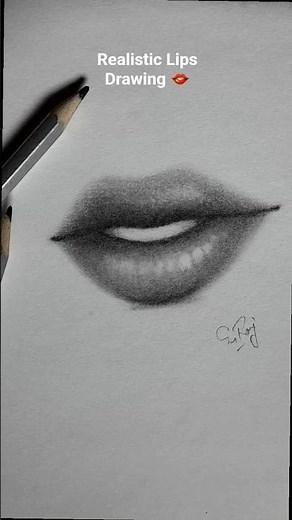 How to Draw Realistic Lips 👄 | Easy Pencil Drawing #shorts