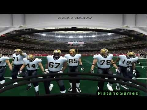 ESPN NFL 2K5 First Person View Football - New Orleans Saints vs Atlanta Falcons - 1st Half - HD