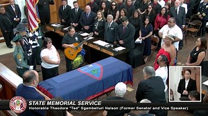 A state funeral was held at the Guam Congress building Thursday morning to remember the former Vice Speaker Ted Nelson. Island leaders, family and friends gathered to honor his life and legacy. | KUAM News