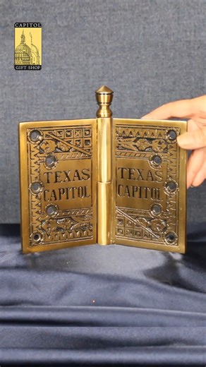Inspired by the ornate hinges of the Texas Capitol since 1888, this replica features intricate geometric floral detail — a true piece of Texas history! ✨ #TexasCapitolGiftShop #TexasGifts #TexasHistory | Texas Capitol Gift Shop