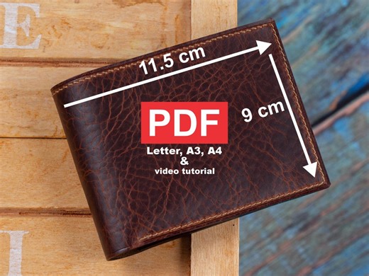 Bifold Wallet PDF Pattern With Video Tutorial - Etsy
