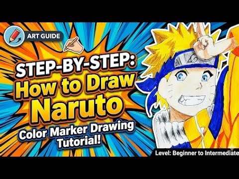 STEP-BY-STEP: How to Draw Naruto 🔥 (Color Marker Drawing Tutorial!) - Easy Anime Art Guide