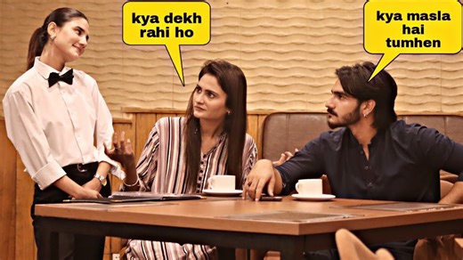 Badtameez Waitress Prank on Cute Couple‪s | Nimra Ali