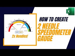 How to Create a 2 Needle Speedometer Gauge Chart Template in Excel