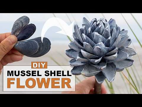 how to make seashell flowers with mussel shells